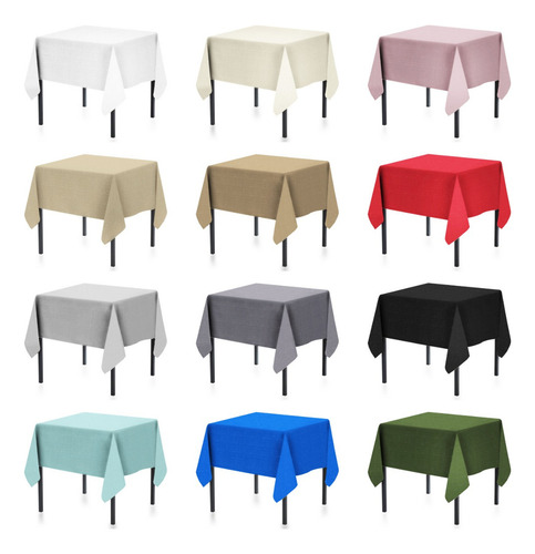 Toalha Mesa 2m X 2m Quadrada Tecido Linho Rafia Kit C/ 30un