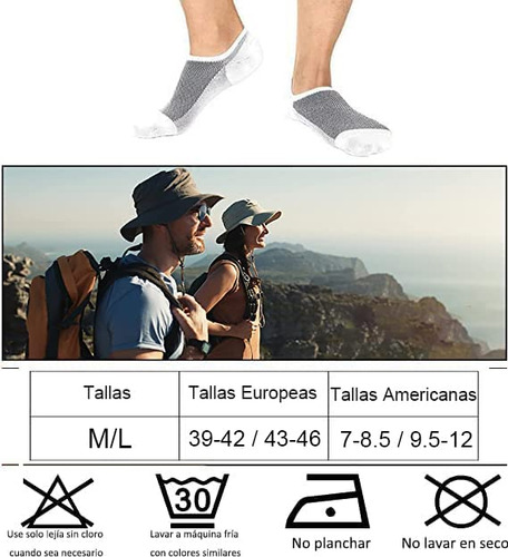 Calcetines Hombre, 8 Pares De No Show Deportivas Casual