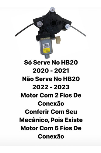 Máquina Vidro Elétrico Com Motor Traseira Esquerda Hb20