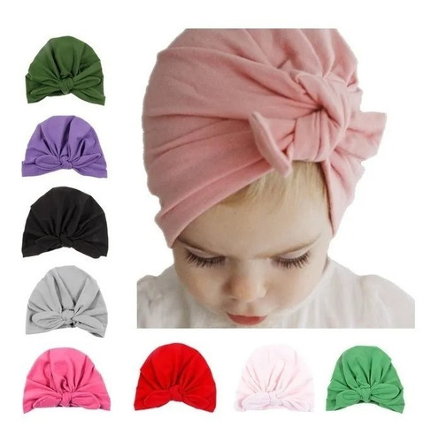 Turbante Bebes Niñas Algodón Lindos Colores Retro Y Mas