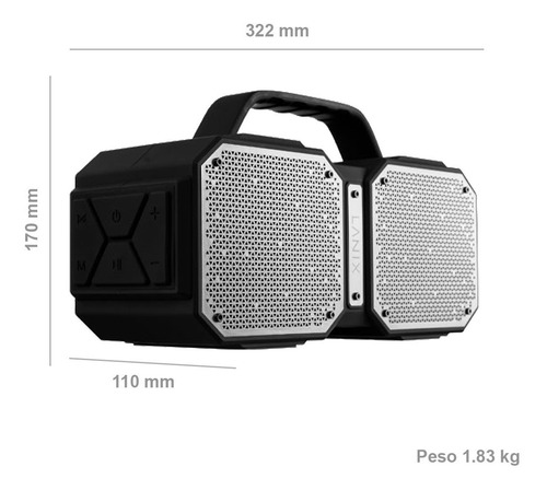 Bocina Inalámbrica Bluetooth Lanix Lxsp Max Altavoz Portátil