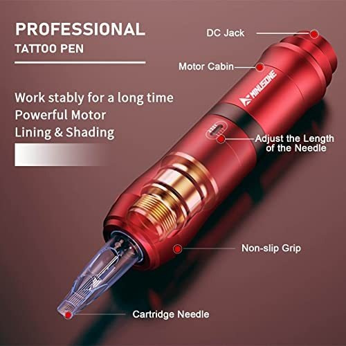 Kit De Bolígrafo De Tatuaje Giratorio Para Principiantes Con