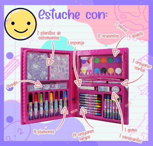 Imagen 5 de 10 de Set De Arte Dibujo Para Niños Magia Creativo Infantil Chico