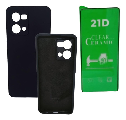 Estuche Silicone Case Para Oppo Reno 7 (4g Y Vidrio Ceramico