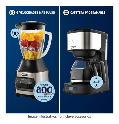Combo Oster 4 Elementos - Licuadora Cafetera Batidora Waffle