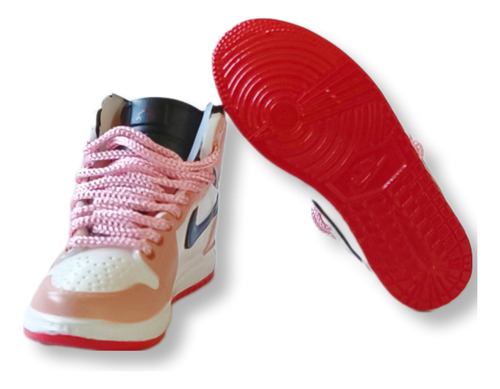 Figura Coleccionable Mini Tenis J1 High Rosado Caja Acrílic