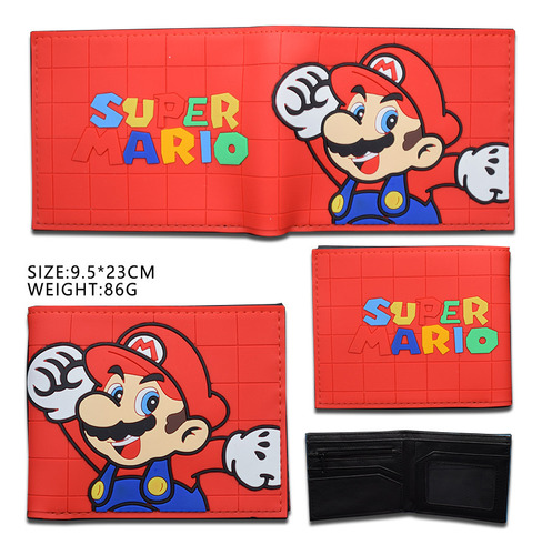Juego Popular Super Mary Silicone Wallet New Super Mario Sho