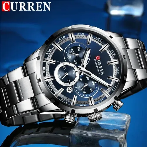 Reloj Curren 8355 Plateado / Azul Hombre