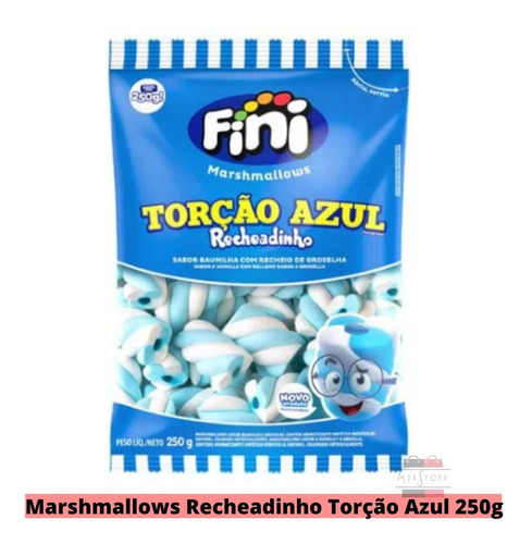 Fini Marshmallow Torção Azul Recheado - 250g