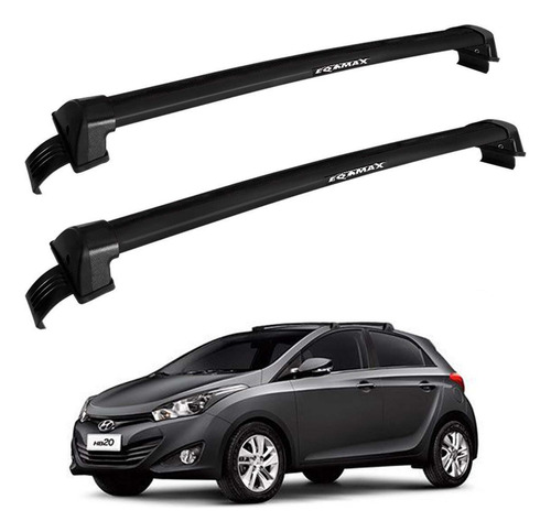 Barras Techo Eqmax New Wave Hyundai Hb20 Hatch 14-19 Negro