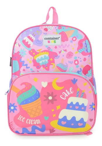 Mochila Escolar Infantil Container Kids Cake Rosa - 60661