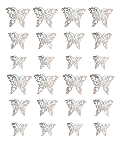 72 Pegatinas De Pared Con Forma De Mariposa Hueca En 3d Para