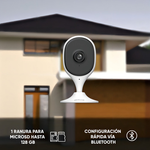 Dahua Cámara Ip Wifi C5a Resolución De 5mp Detección De Humanos Y Mascotas Wifi 6 Y Bluetooth Audio Bidireccional Botón De Privacidad Alarma Ranura Para Microsd Base Magnética Color Blanco