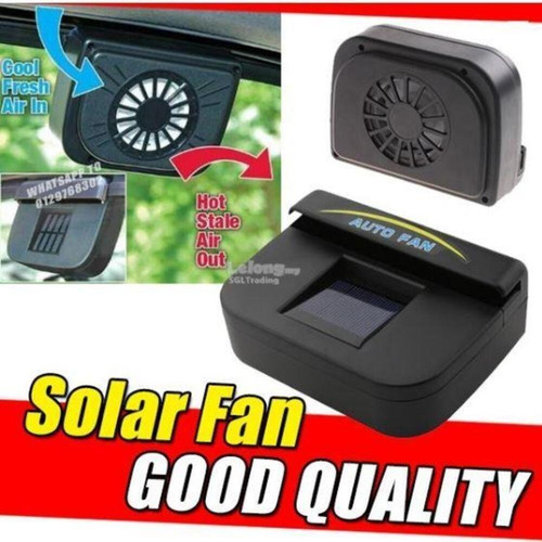 Imagem 3 de 4 de Ar Automotivo Solar Ventilador Para Carro Caminhao Sem Fio