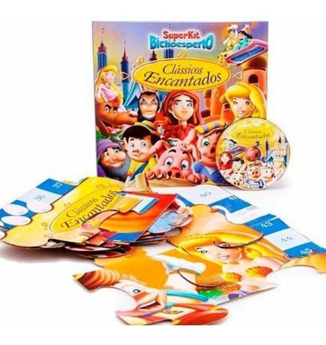 Kit Clássico Encantados 5 Em 1 Com Livro/dvd/quebra-cabeça