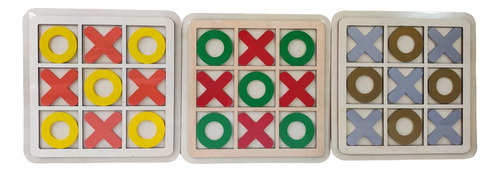 Juego Tablero Mesa Infantil Aprendizaje Triqui-triqui Madera