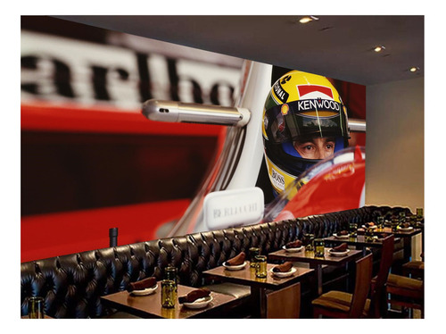 Papel De Parede Carro F1 Mclaren Mp 4/4 Senna 4m² Cxr133
