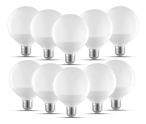 Lampara Led Globo Comun Fria Calida E27 12w X10 Bajo Consumo