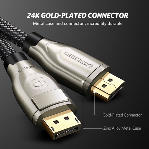 Cable Displayport Macho Macho 144hz 2k 60hz 4k Hdtv 2mt
