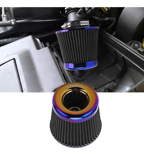 Filtro De Ar De Admissão De Carro 76 Mm Acessório Universal