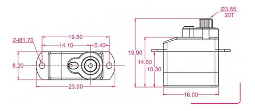5 Mini Servo Digital De Bajo Voltaje Para Aviones Coches