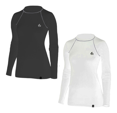 Imagen 1 de 2 de Pack X2 Remera Mujer Térmica Manga Larga Gdo Hidrowick