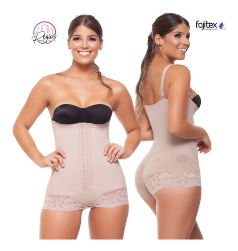 Faja Estraple Colombiana 2 Broches Cachetera Alta Comp. 0177