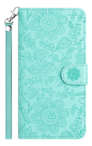 Funda De Piel Para Samsung A06 A16 A05 A15 A25 A35 A55 A14 A24 A34 A13 A12 A32 Con Estampado Floral Estampado, Funda Magnética