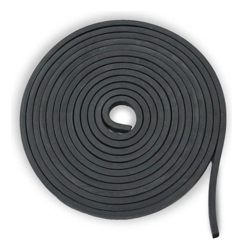 Perfil De Borracha Esponjoso Menco 15x15mm - 15m, Preto