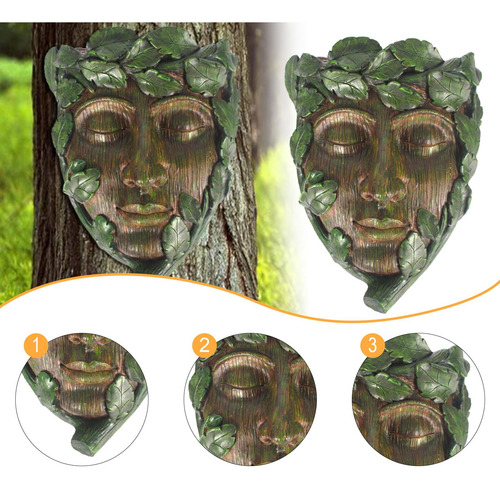 Plantilla De Escultura De La Cara De Árboles Decoración Al