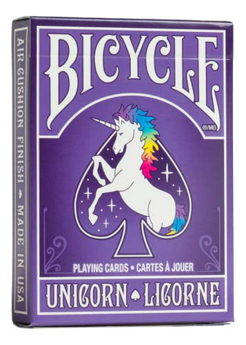 Bicicleta Unicornio Jugando A Las Cartas.