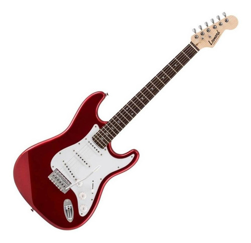 Imagen 3 de 4 de Guitarra eléctrica Leonard LE362 stratocaster de aliso metallic red con diapasón de palo de rosa