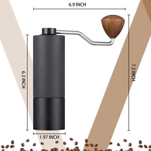 Molino De Café Manual 25 Gramos Acero Inoxidable Mango Mader
