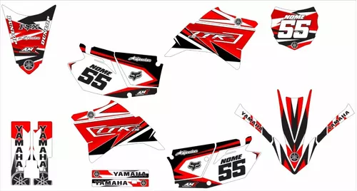 Kit Adesivo Moto De Trilha Ttr 230 Personalizada Cross Ttr12