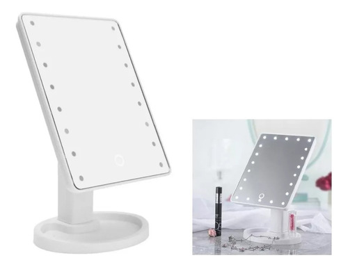 Espejo Para Maquillaje Con Luces Led Rectangular Táctil