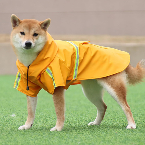 Azuldimen Impermeable Para Perros Chaqueta De Lluvia Ligera