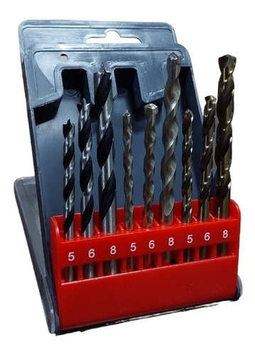 Imagen 2 de 2 de Set Brocas Profesionales De Madera - Concreto Y Lamina X9pc.