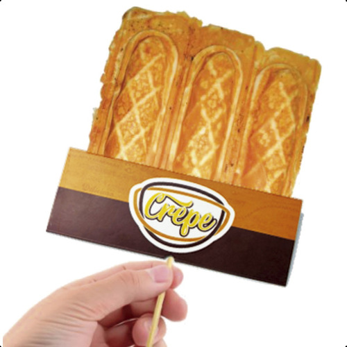 Embalagem Crepe No Palito (200 Un) Crepe Suíço Suporte Papel