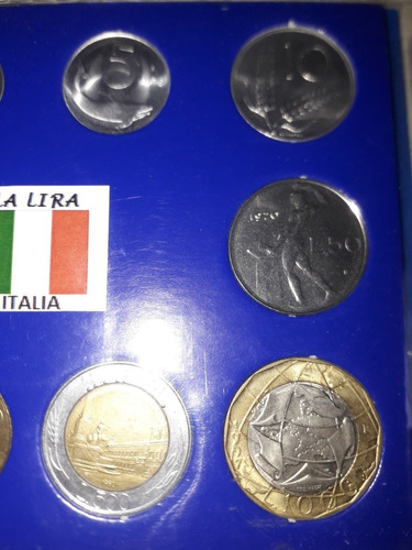 Monedas De Italia X 10 En Blíster La Lira (Usado)