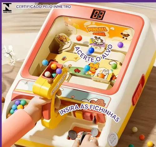 Mini Maquina De Pinball Portatil Fliperama Infantil