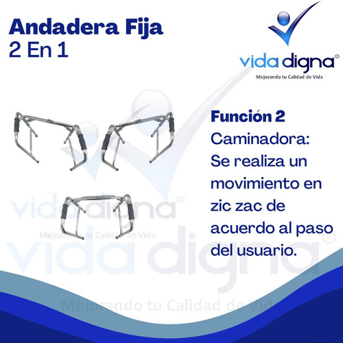 Andadera De Aluminio De Lujo 2 Funciones - Ortopédica Adulto