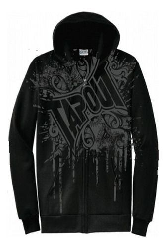 Campera/canguro Tapout Knocked Out Zipup Negro-talle M