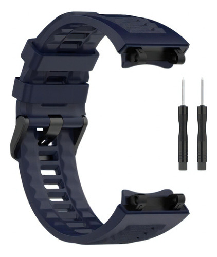 Pulseira Compatível Xiaomi Amazfit T-rex 2 A2170 02 Chaves Cor Azul-escuro