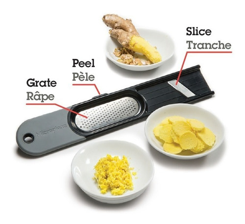 Imagen 2 de 2 de Rallador Y Cortador De Jengibre Tres En Uno -ginger Tool Microplane Usa