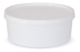 Pote Helado Plástico  Blanco 3 Lts Con Tapa (23*3,1cm) X 20u