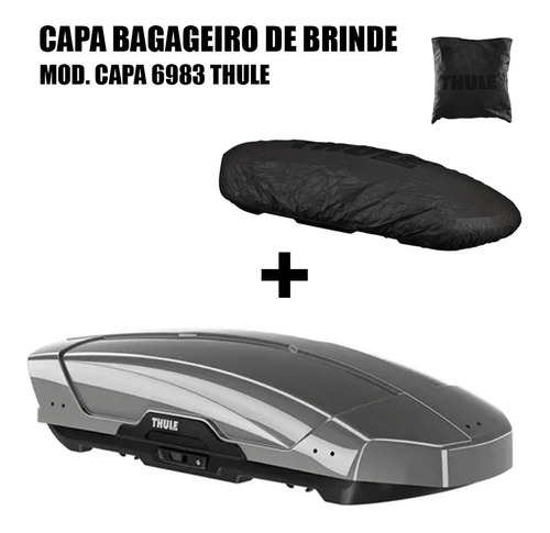 Bagageiro Thule Motion Xt L Cinza 450 L 6297t + Capa 6983