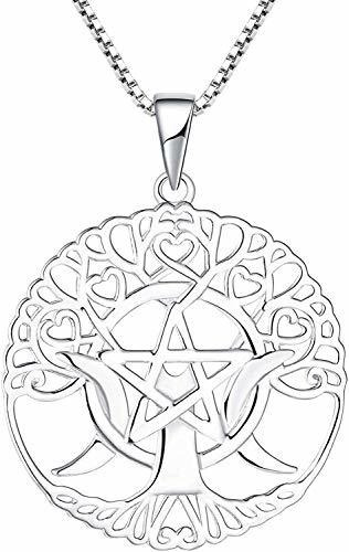 Collar - Starchenie Pentagram Pendant Necklace 925 Sterling 