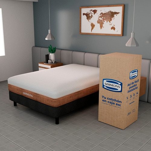 Imagen 3 de 5 de Colchón Simmons Madison Roll King Firme 200 X 200 Cm Colcho