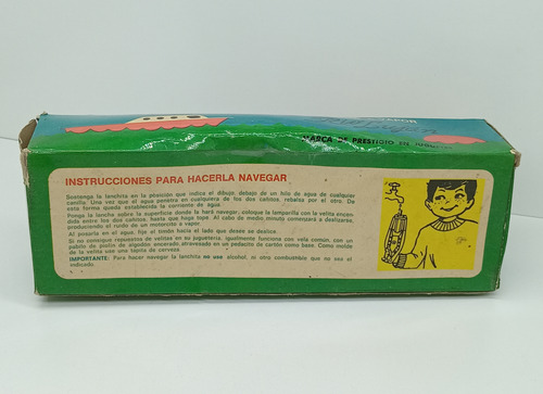 Antiguo Juguete Lancha A Vapor Pop - Pop Río Lujan En Caja. (Usado)