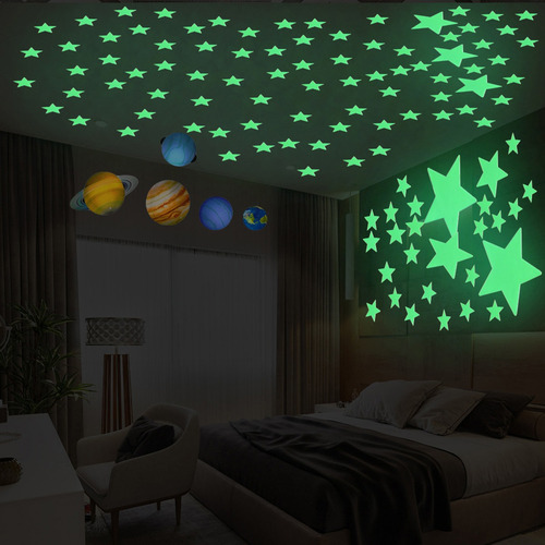 Pegatinas Fluorescentes Que Brillan En La Oscuridad Estrell Mercado Libre
